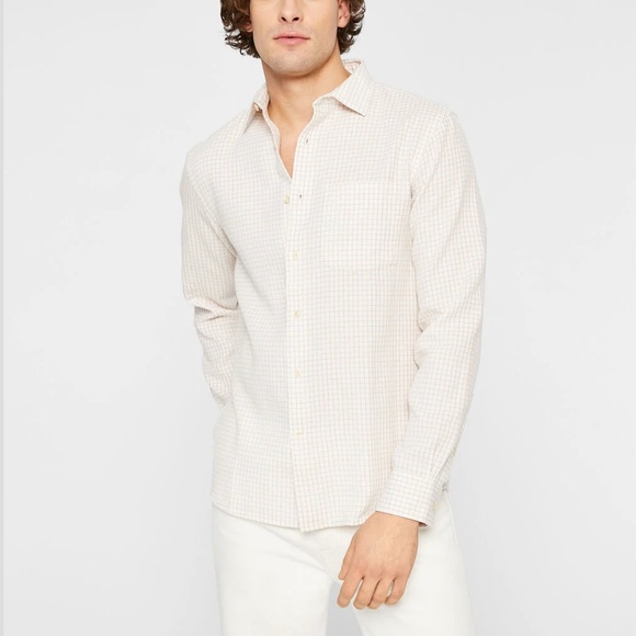 Long Sleeve Waffle Check Shirt - Brand New - NEVER WORN - Pink